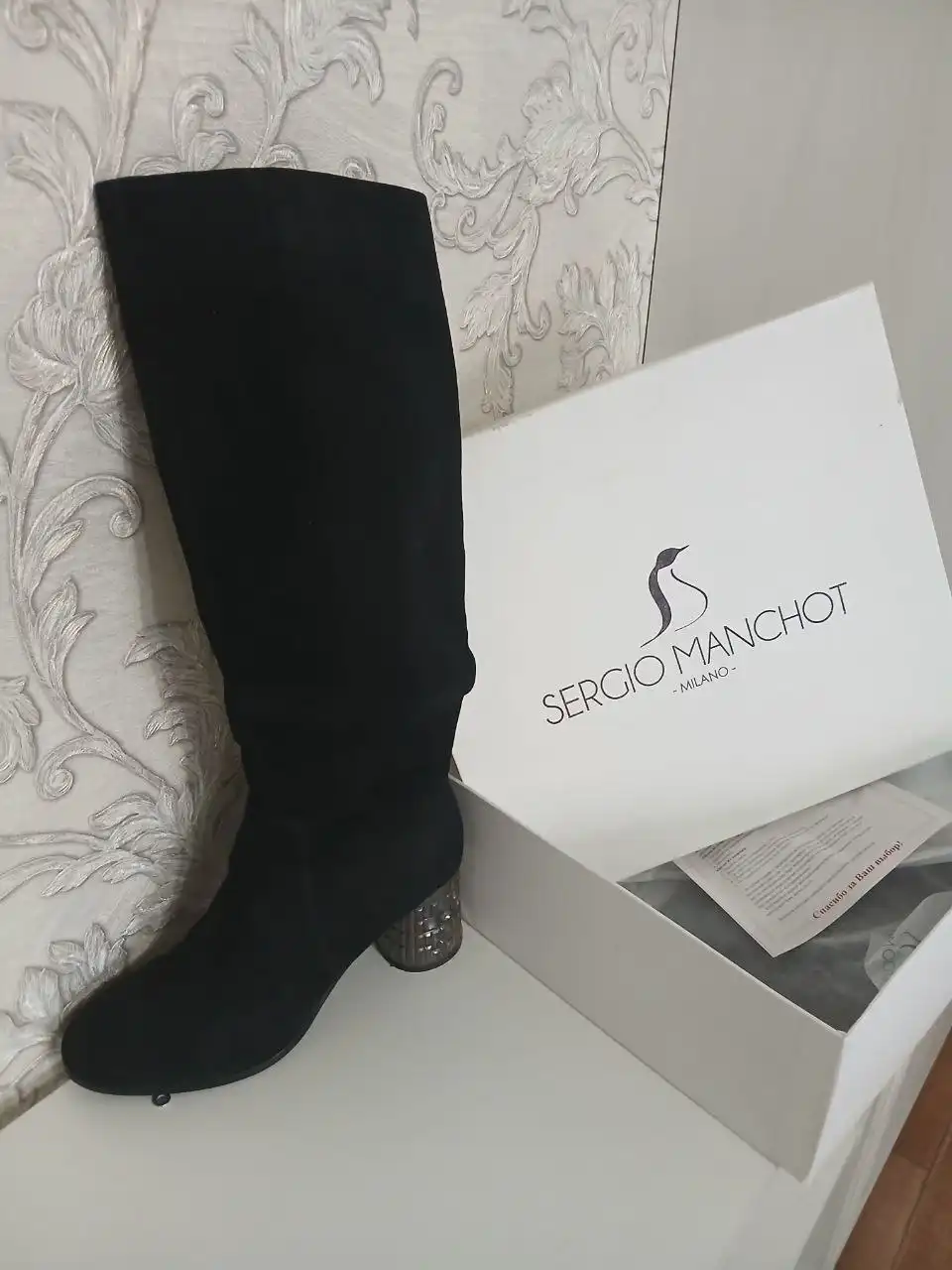 Сапоги натуральная замша размер 37-38