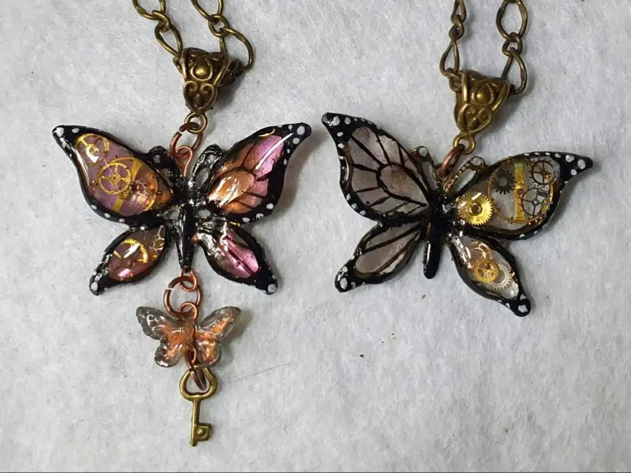 Подвески ручной работы в стиле стимпанк "Механическая бабочка" - Украшения (Барахолка) в Сургут