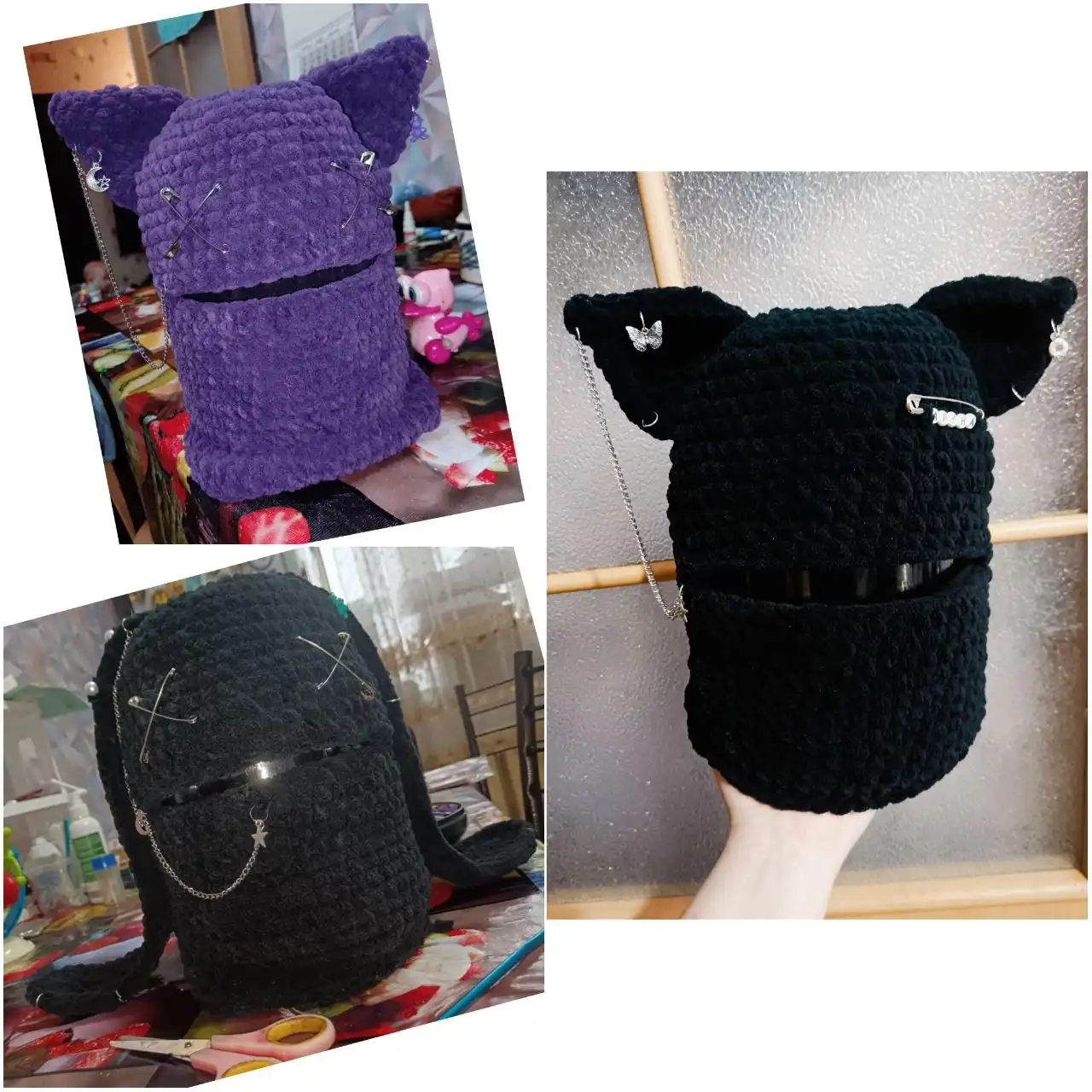 Тёплые плюшевые балаклавы ручной работы на флисе по вашим замерам