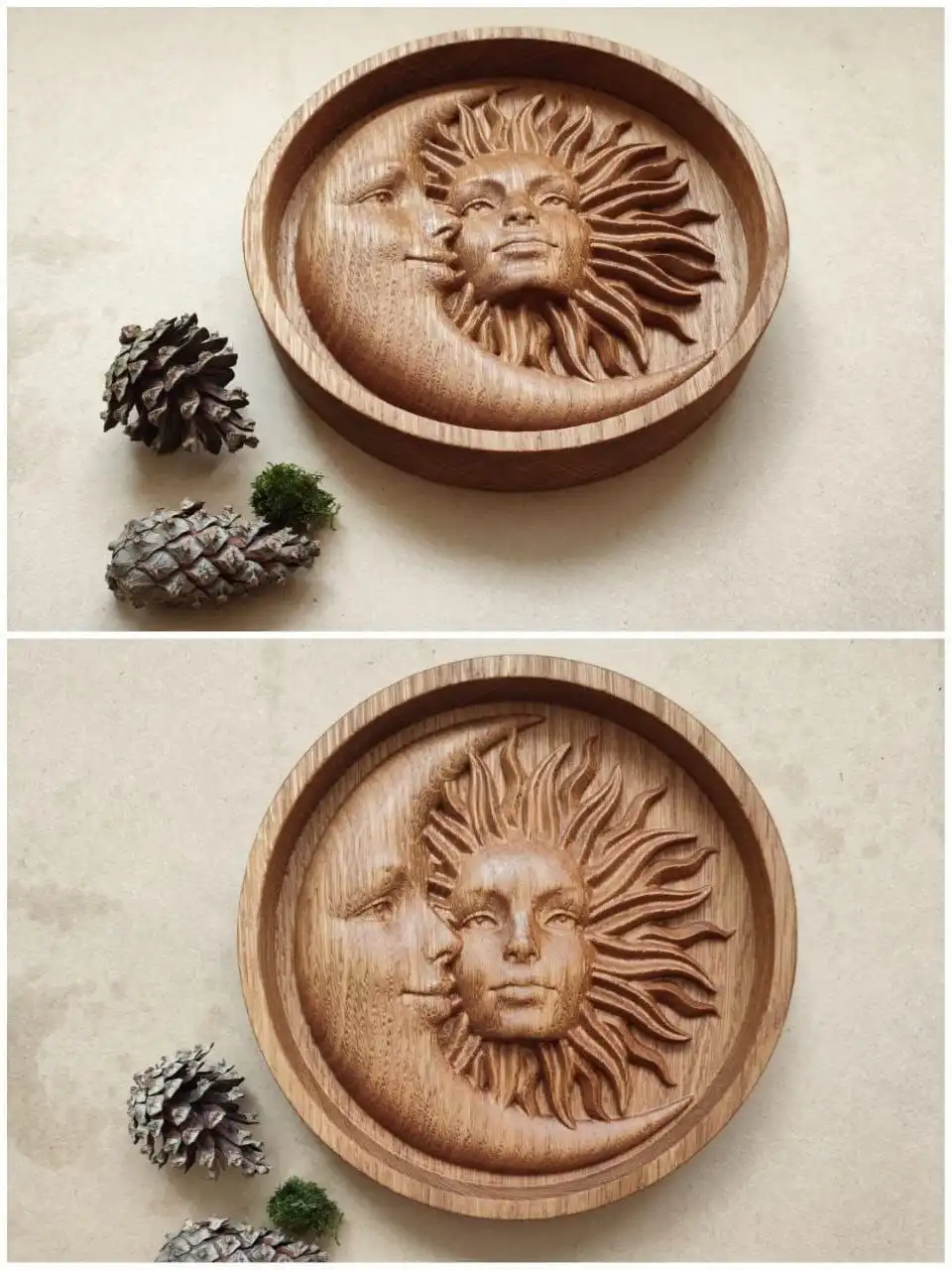 Подставка под горячее Солнце и Луна из дуба - Для дома и дачи в Москва