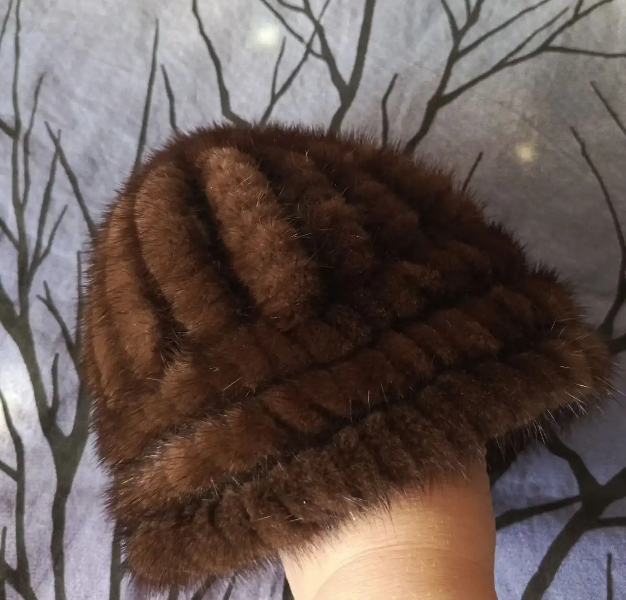 Женская шапка из норки ручной вязки - Головные уборы (Одежда) в Москва