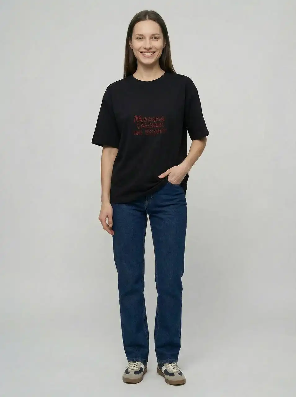 Футболка с вышивкой бисером ручной работы - Одежда в Москва