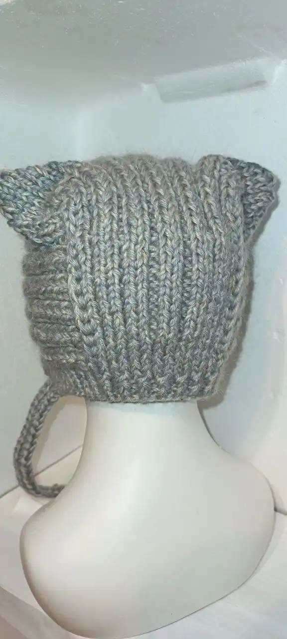 Шапочка ручной работы из шерсти с мохером - Головные уборы (Одежда) в Москва