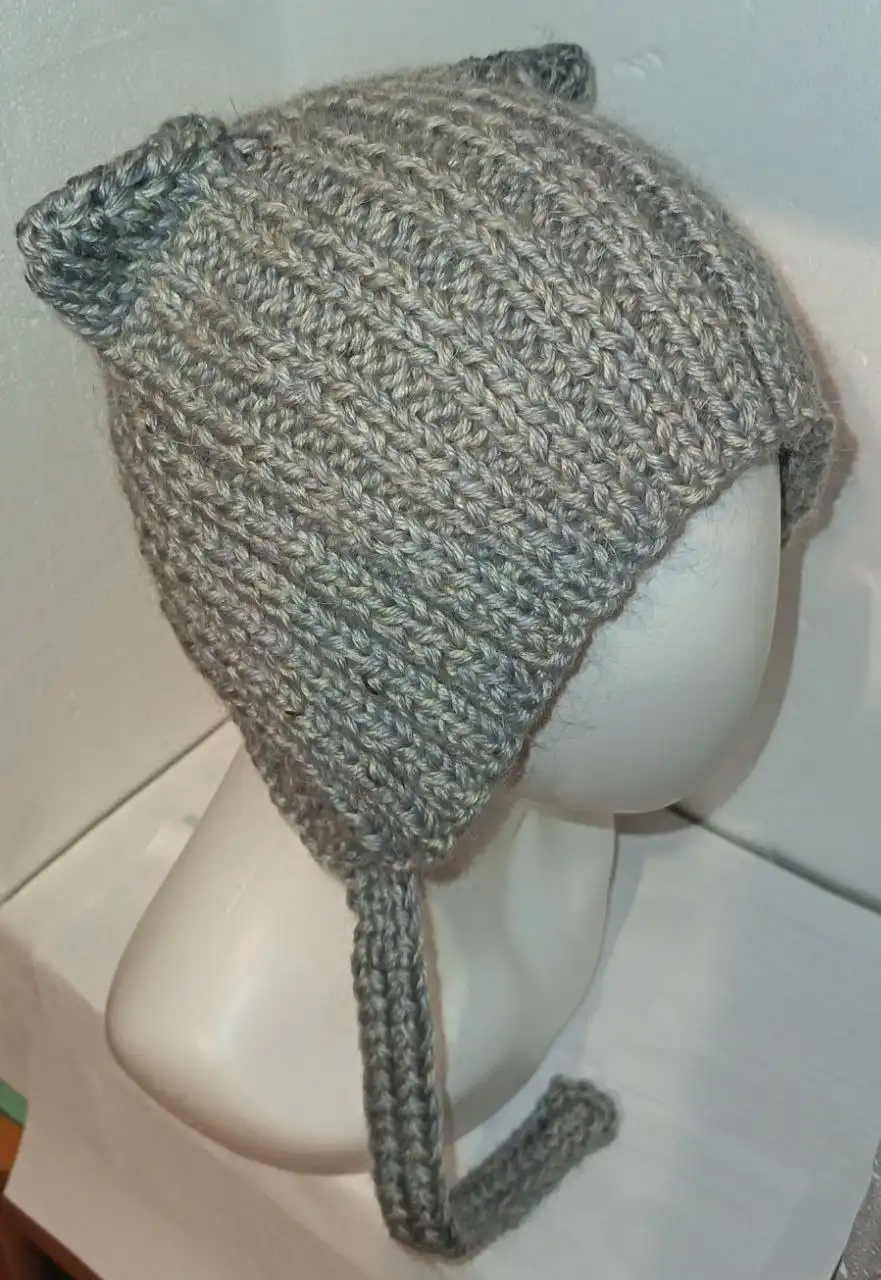 Шапочка ручной работы из шерсти с мохером - Головные уборы (Одежда) в Москва