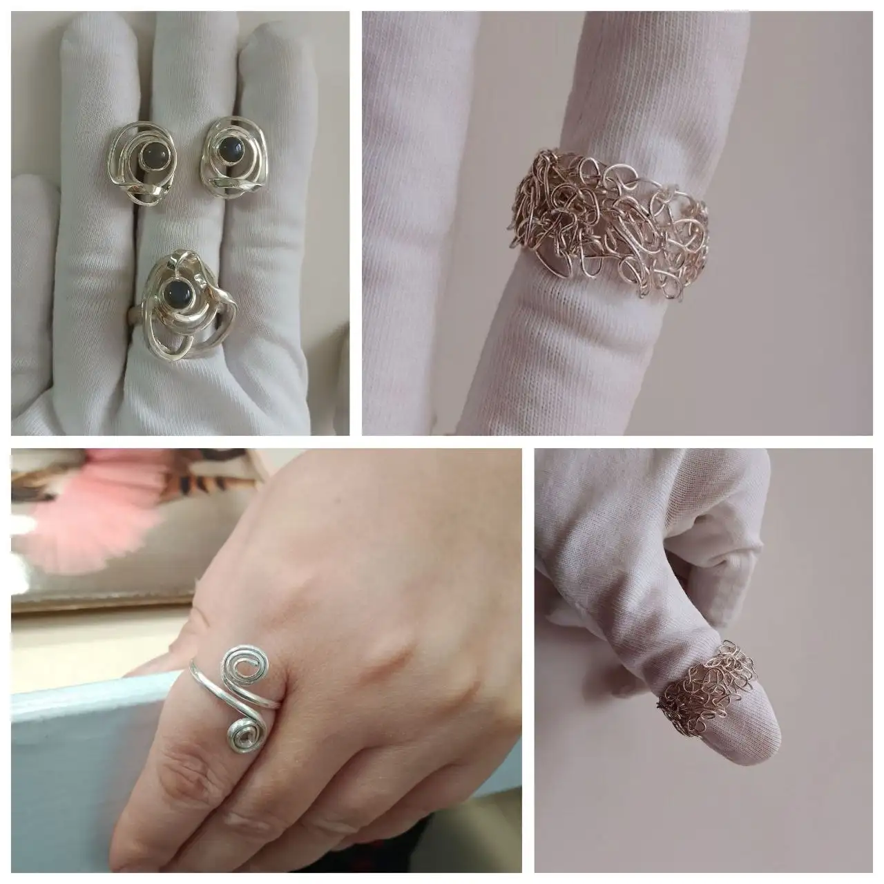 Кольца ручной работы из серебра - Украшения (Барахолка) в Москва