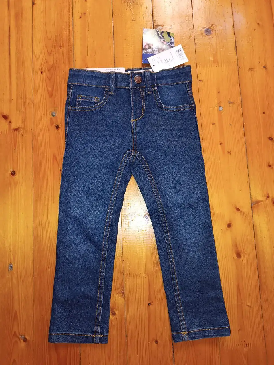 Джинсы Lupilu на молнии и крючке, в поясе утяжка, пять карманов, р. 98 - Одежда (Товары для детей) в Москва