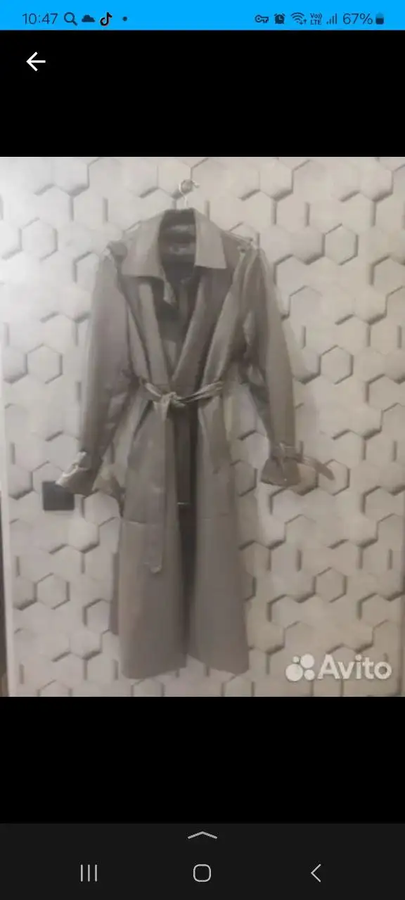 Тренч из эко кожи 46 размер - Верхняя одежда (Одежда) в Москва