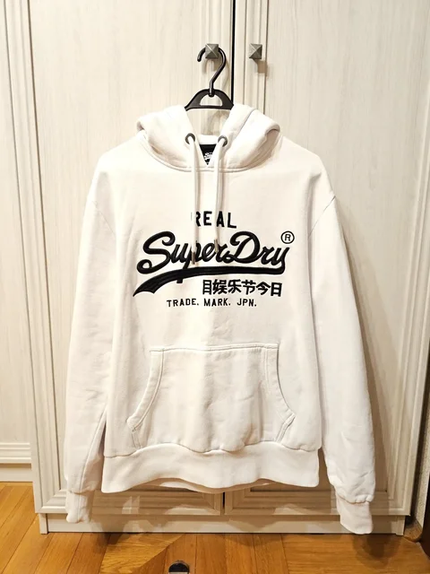 Худи Superdry XL белая в хорошем состоянии - Подростковая одежда в Москва
