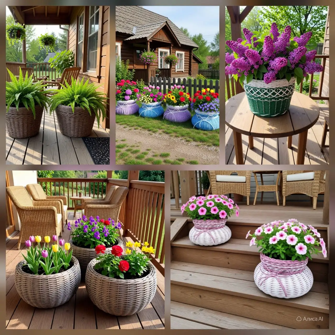 Кашпо и изделия из искусственного ротанга - Садовый декор (Для дома и дачи) в Москва