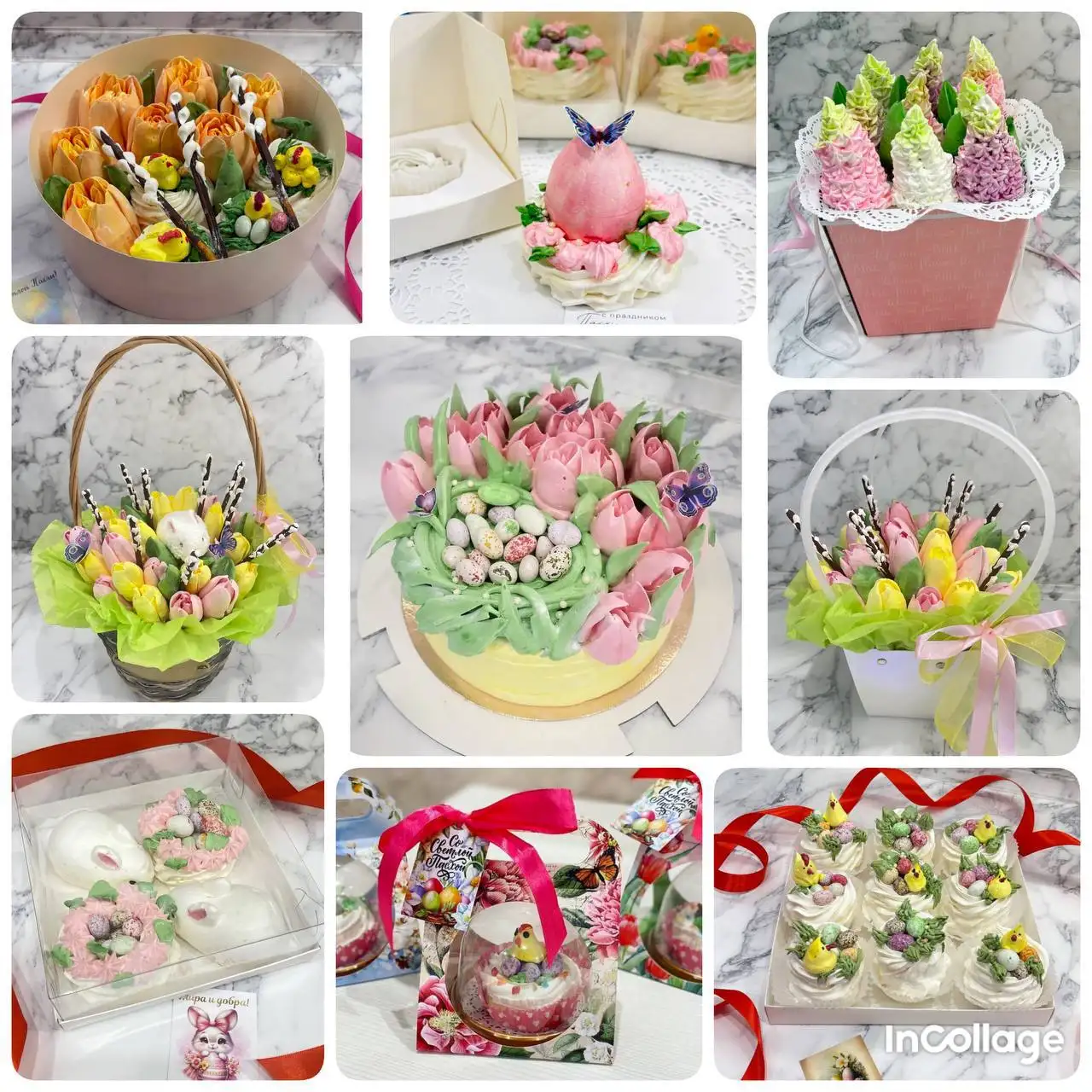 Пасхальные композиции из зефира ручной работы - Ручная работа (Хобби и отдых) в Москва