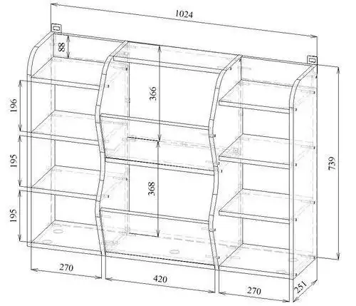 Детский стеллаж для книг игрушек б/у - Детская мебель (Для дома и дачи) в Москва