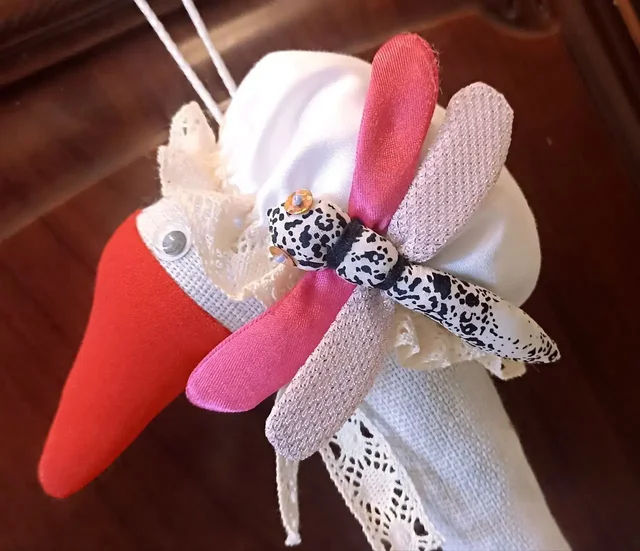 Гусыня с стрекозами - пакетница для полиэтиленовых пакетов, шарнирная кукла - Барахолка в Москва