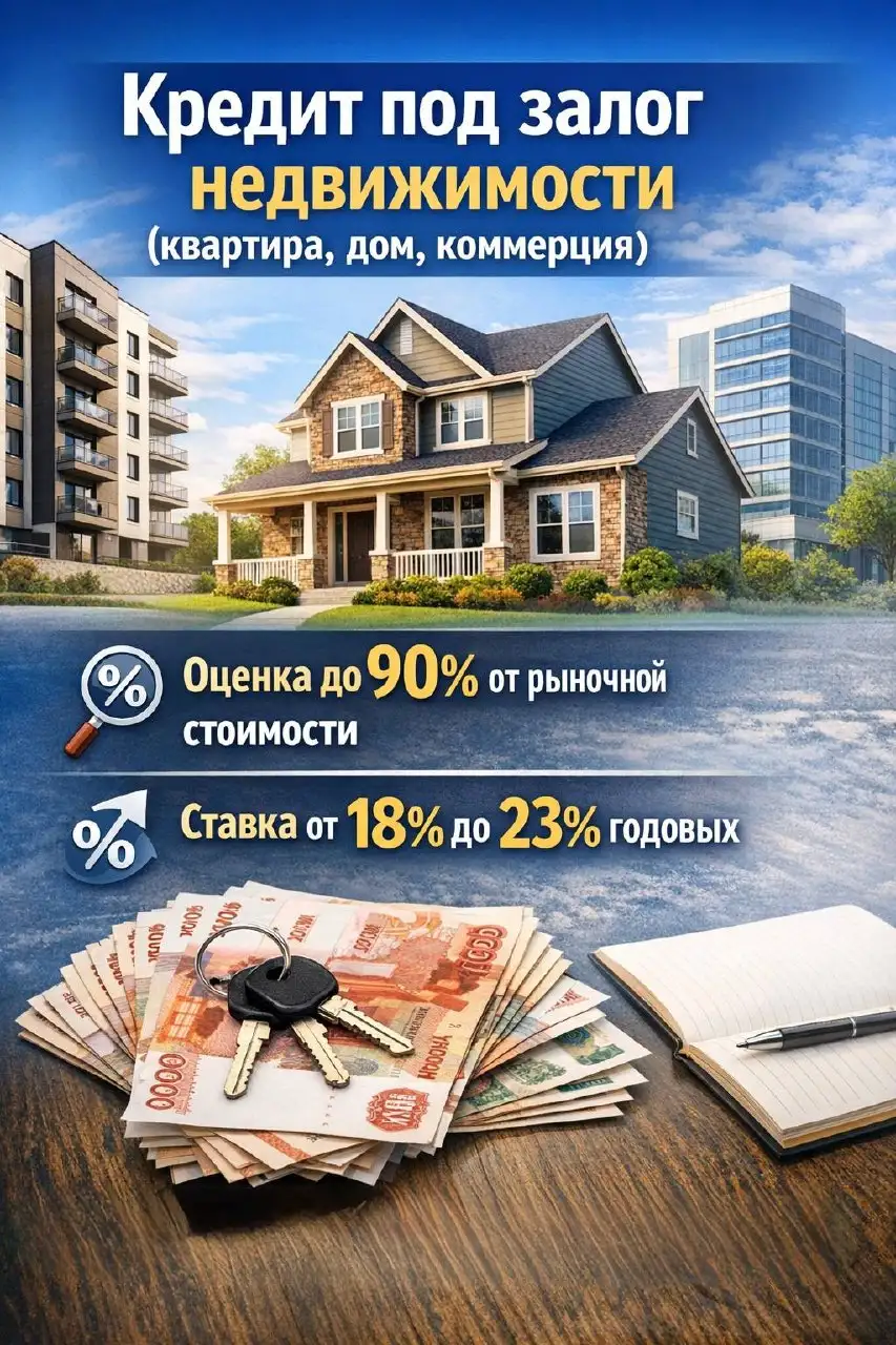 Кредит под залог авто или недвижимости в Москве - Финансовые услуги (Услуги) в Москва