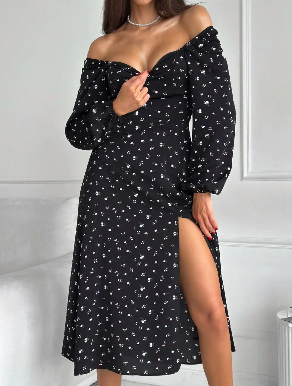 Женское платье в цветочек M/L 3 вещи - Платье (Одежда) в Москва