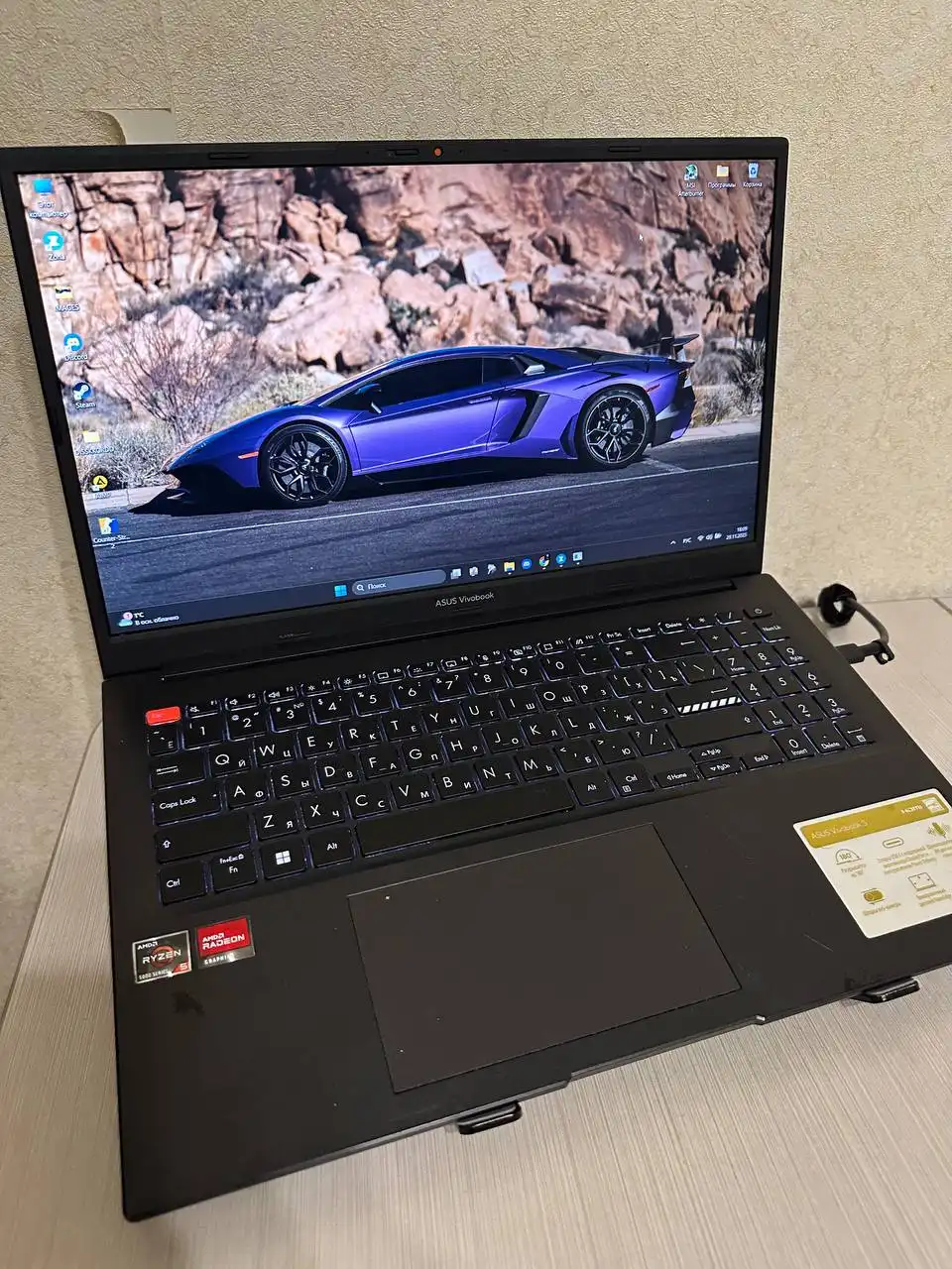 Ноутбук ASUS Vivobook S15 15.6 IPS Ryzen 5 5600H 16ГБ 512ГБ