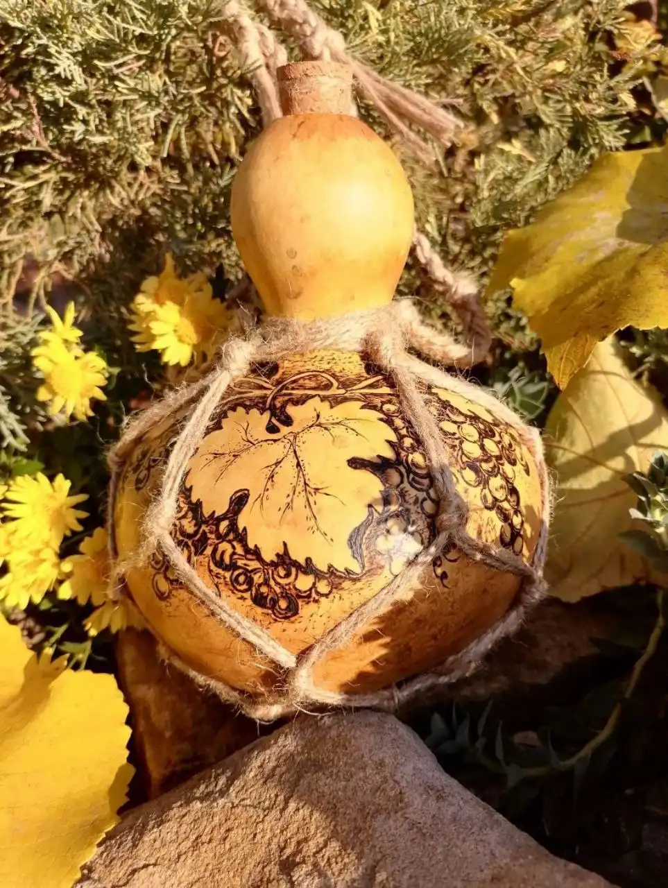 Фляга из посудной тыквы ручной работы - Рукоделие (Хобби и отдых) в Волгоград