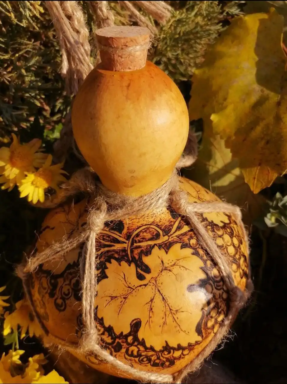 Фляга из посудной тыквы ручной работы - Рукоделие (Хобби и отдых) в Волгоград