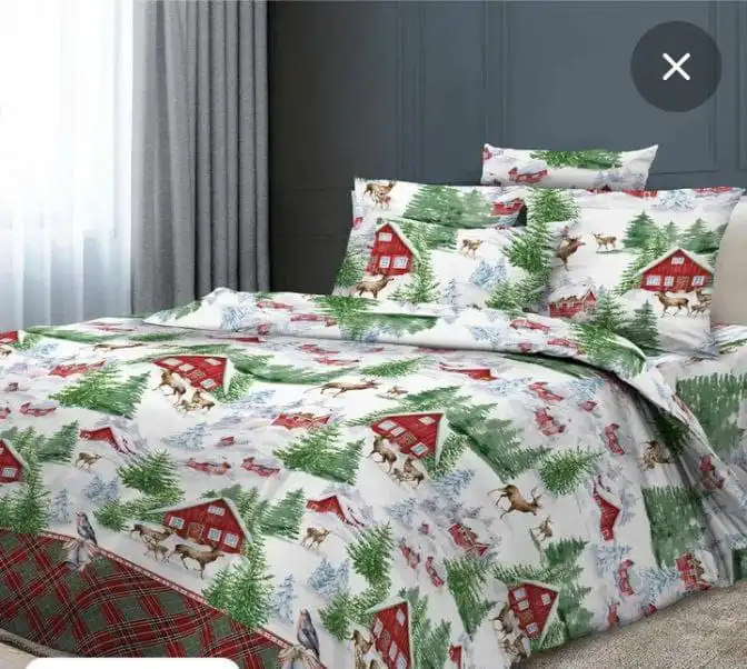 Комплект постельного белья бязь ГОСТ Иваново, евростандарт, новогодняя тематика - Постельное белье (Для дома и дачи) в Волгоград