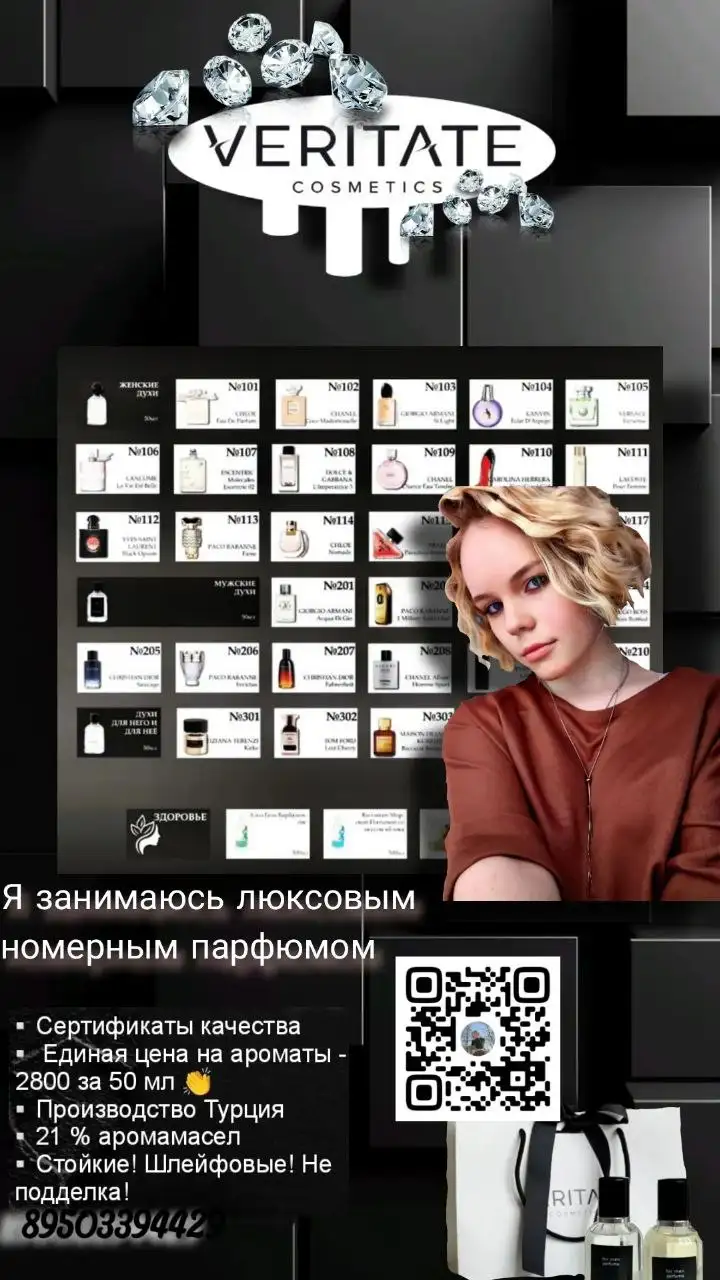 Номерные духи VERITATE по мотивам мировых брендов - Парфюмерия (Красота и здоровье) в Волгоград