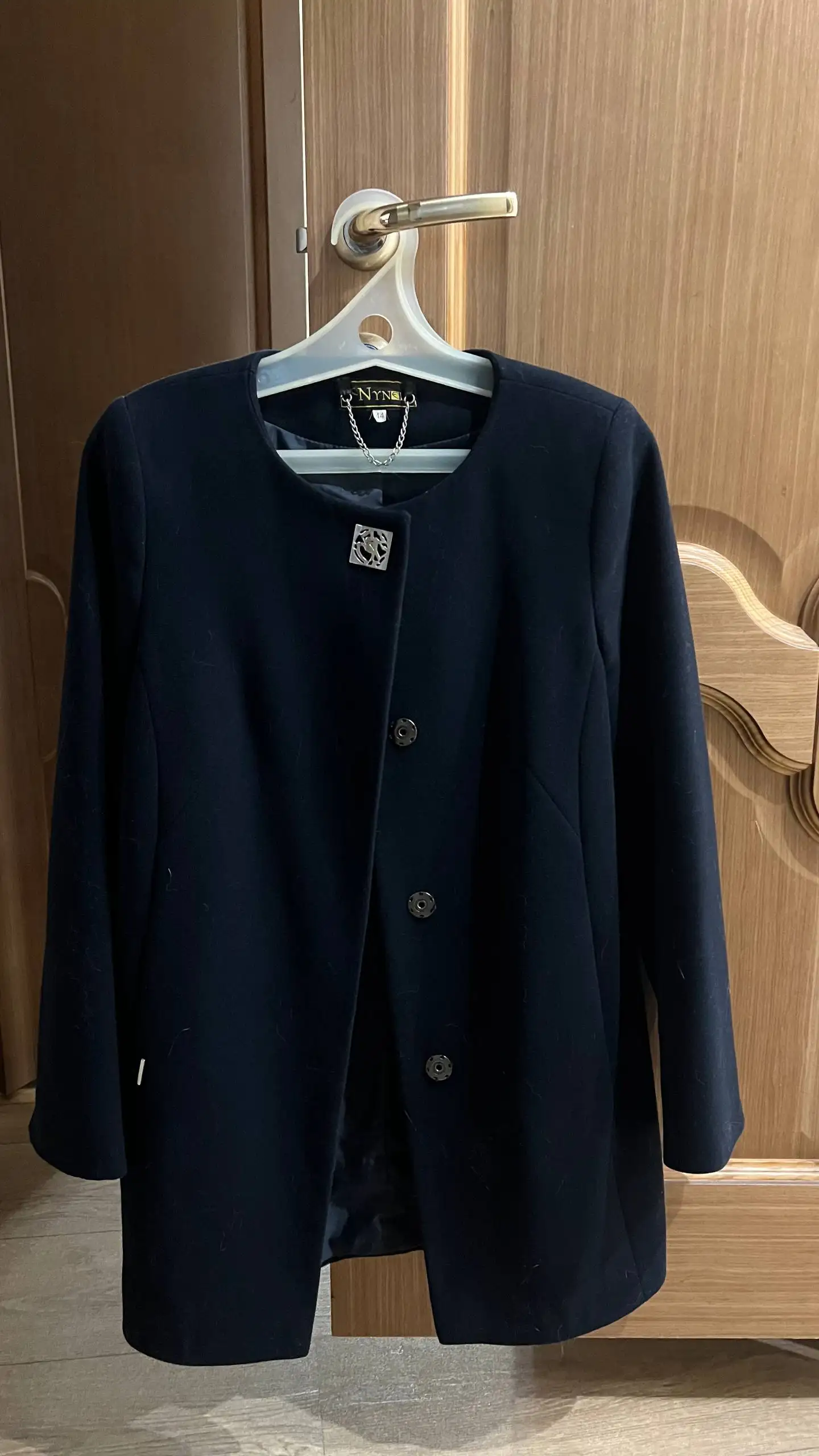 Женское драповое пальто размер 44 синего цвета - Верхняя одежда (Одежда) в Волгоград