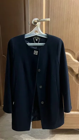 Женское драповое пальто размер 44 синего цвета - Джемперы в Волгоград