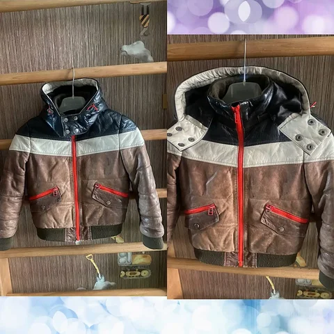 Кожанная куртка для ребенка весна рост 92-98 см - Джемперы в Волгоград