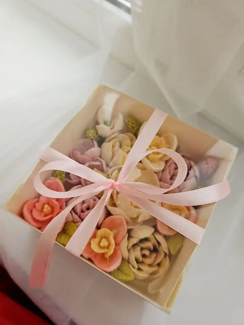 Букеты из зефира и меренговый рулет