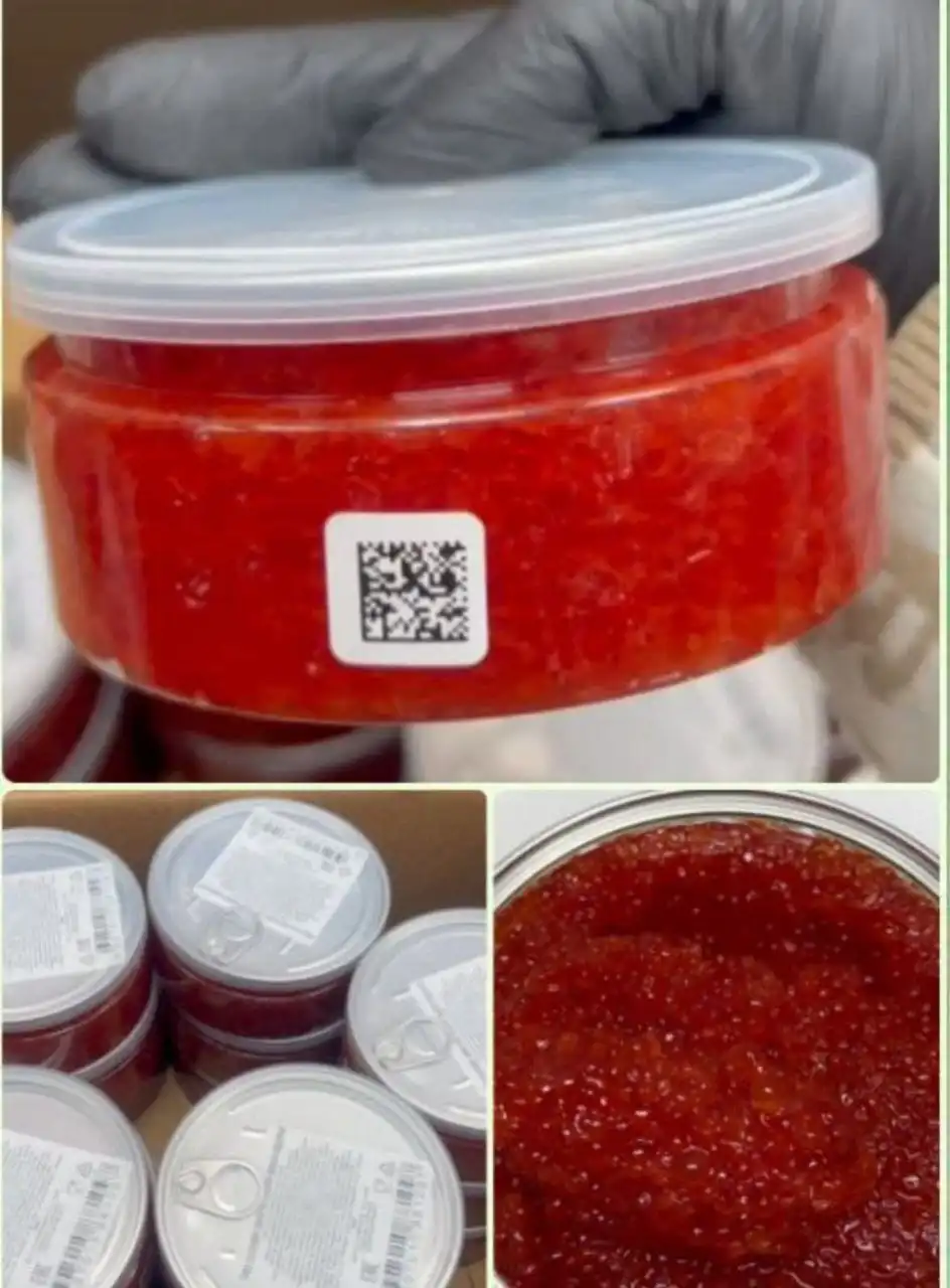 Икра форели в заводской упаковке