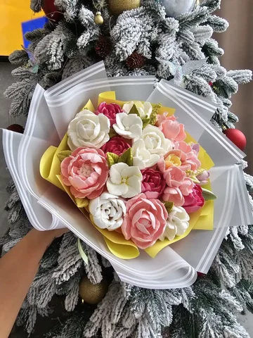 Букетик микс из Зефира диаметр 21 см - Хобби и отдых в Оренбург