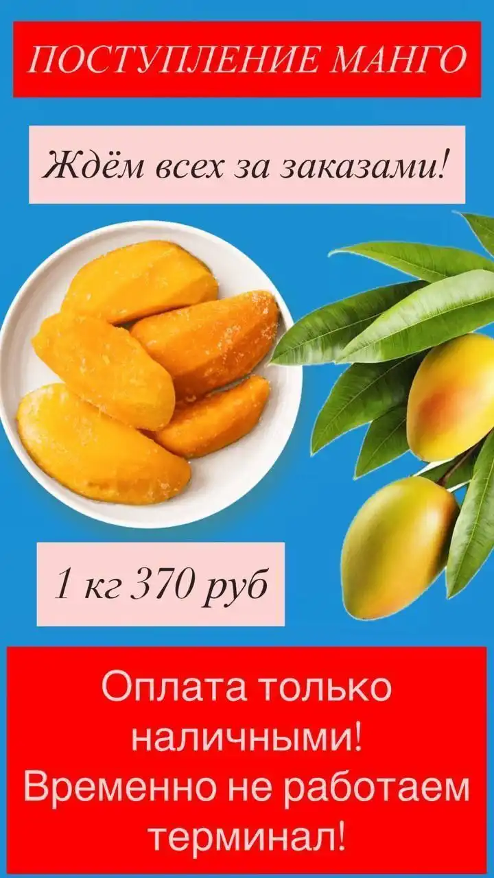 Продажа замороженного манго сорта Египет - Продукты питания (Барахолка) в Оренбург