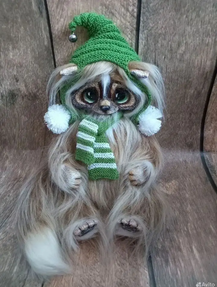 Кот в смешанной технике скульптурный текстиль - Хобби и отдых в Оренбург