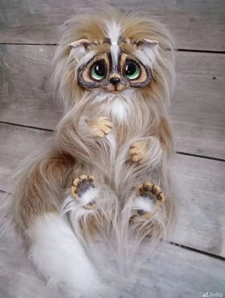 Кот в смешанной технике скульптурный текстиль - Хобби и отдых в Оренбург