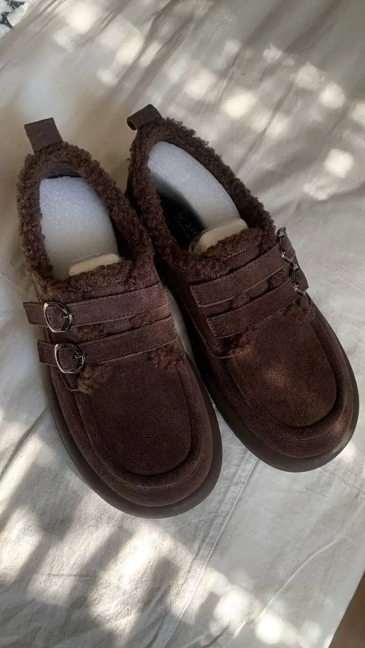 Продам ботинки-угги замшевые темно-коричневые 38 размер Oshade - Обувь (Одежда) в Оренбург