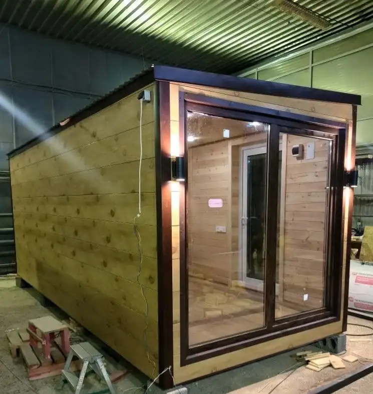 Каркасная баня с панорамным окном 2,4×6 м - Бани и сауны (Для дома и дачи) в Оренбург