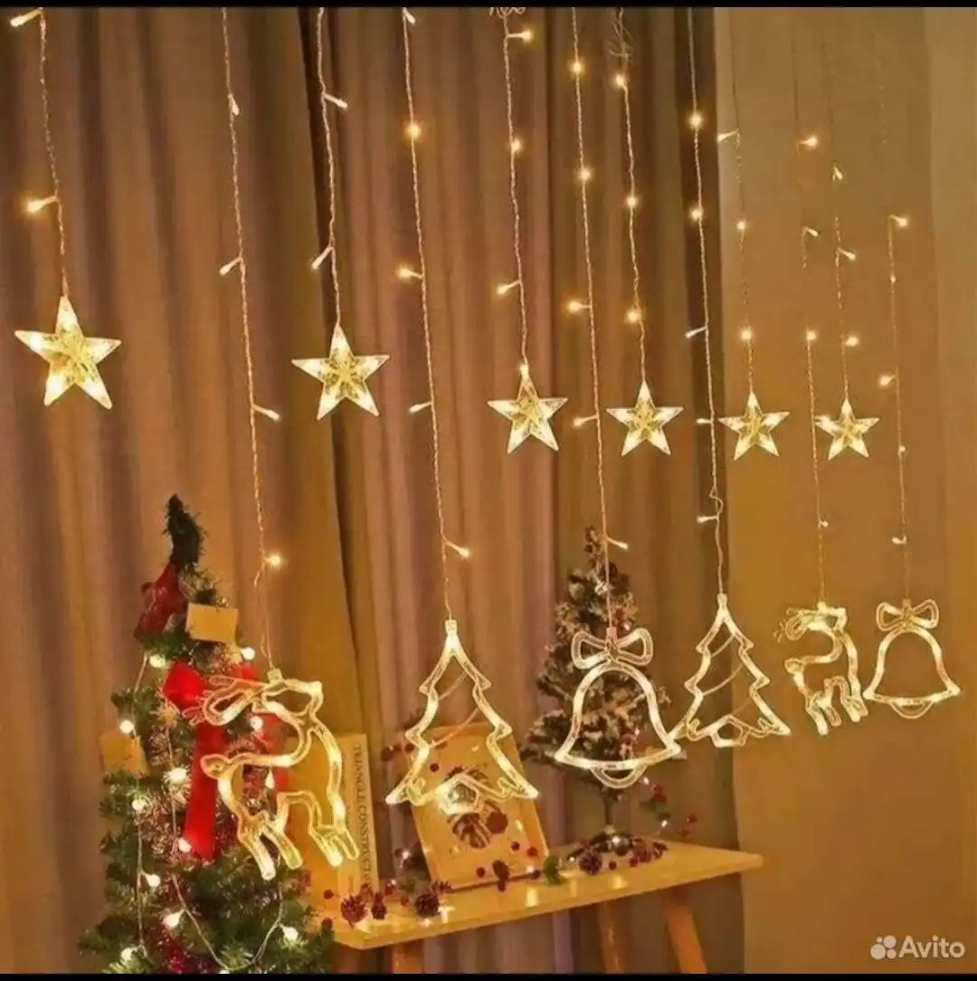 Рождественский микс 3м белый и многоцветный