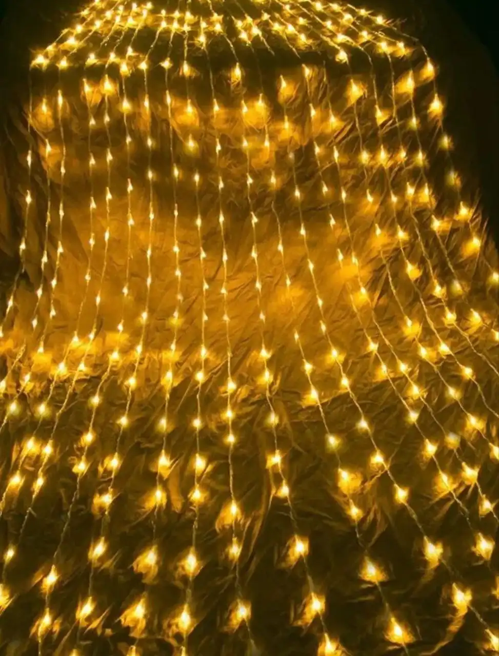 Гирлянда штора Водопад 3x3 белый теплый цвет