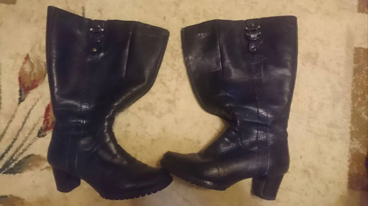 Сапоги зимние натуральная кожа на узкую икру, размер 37 - Обувь (Одежда) в Заречный