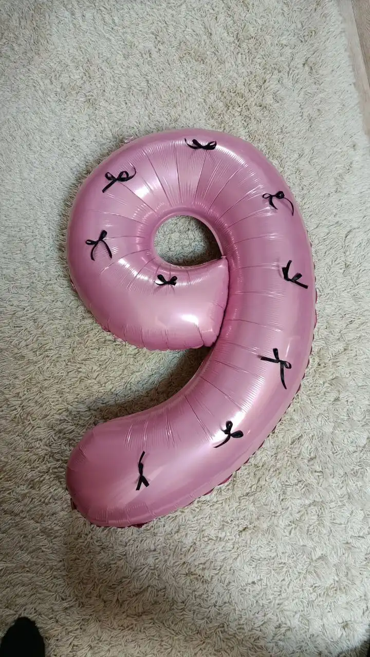 Фольгированная цифра 6/9 с бантиками - Праздничная атрибутика (Хобби и отдых) в Заречный