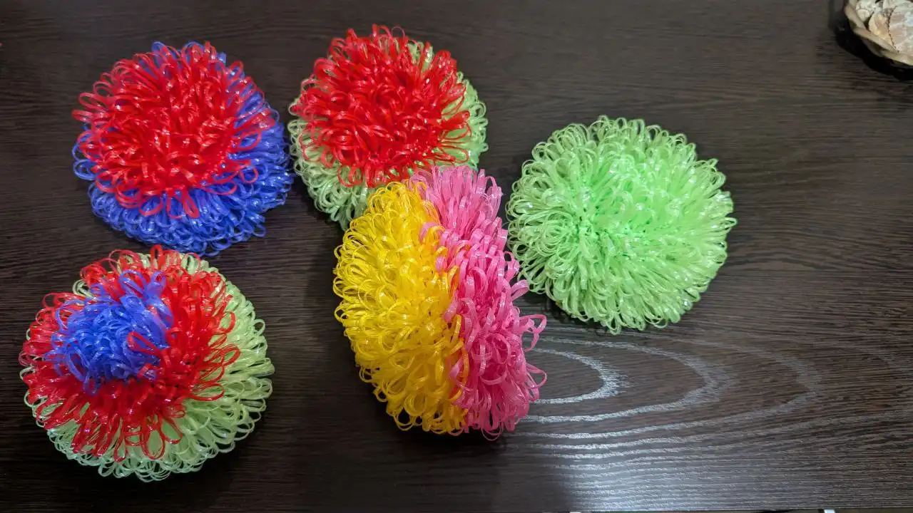 Мочалки ручной работы, объемные, популярные цвета - Рукоделие (Хобби и отдых) в Заречный