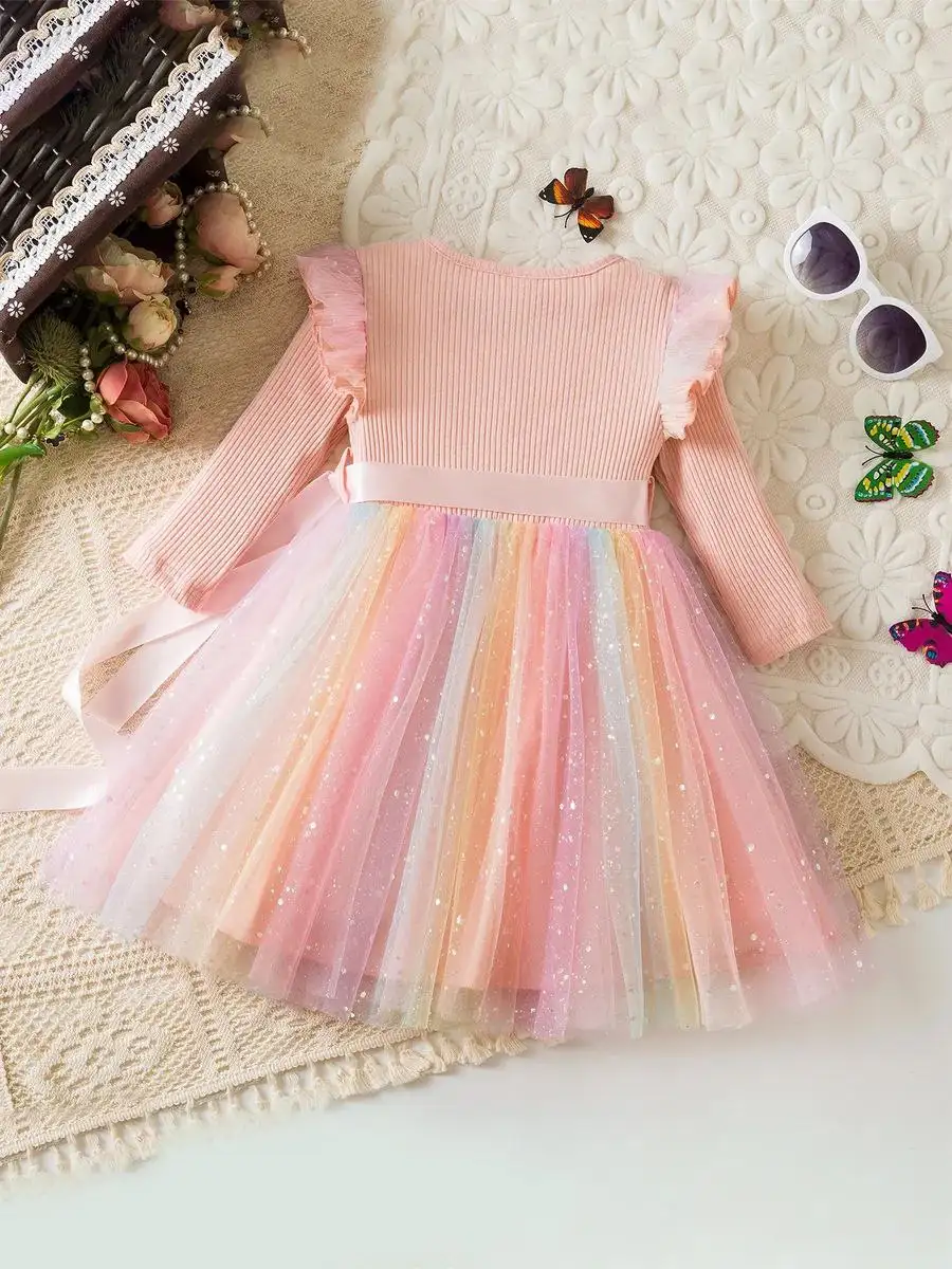 Волшебная радужная юбка с декором рукавов и плеч - Детская одежда (Одежда) в Заречный