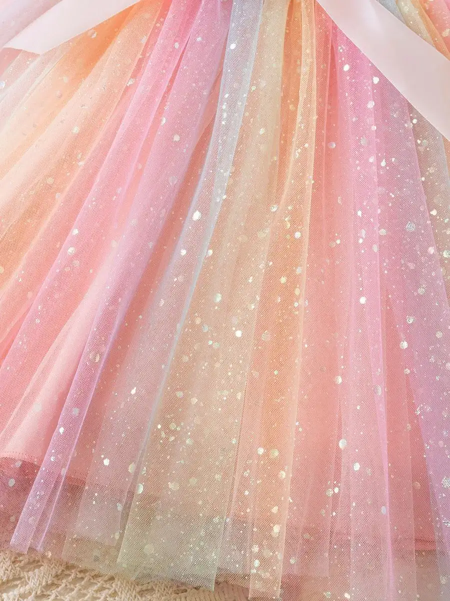 Волшебная радужная юбка с декором рукавов и плеч - Детская одежда (Одежда) в Заречный