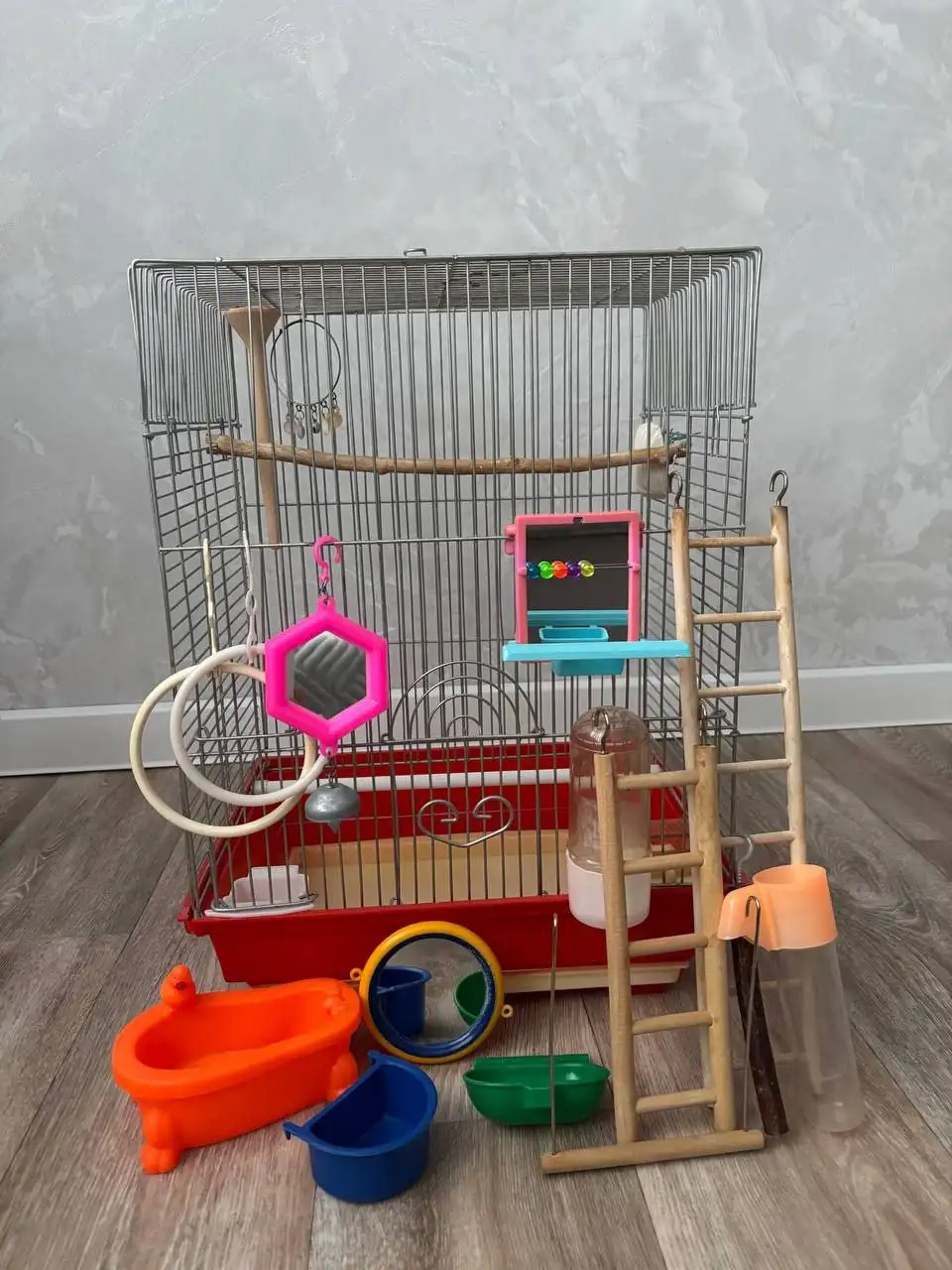 Клетка для попугая с аксессуарами - Птицы (Животные) в Заречный