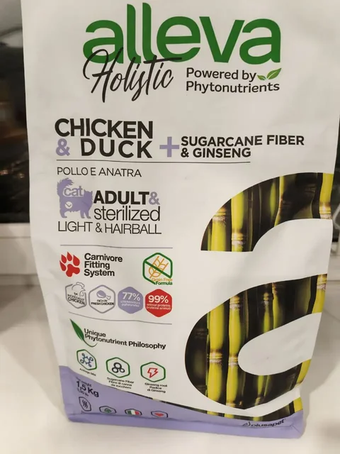 Сухой беззерновой корм для стерилизованных кошек Alleva Holistic с курицей и уткой 1,5 кг - Корм для кошек в Заречный