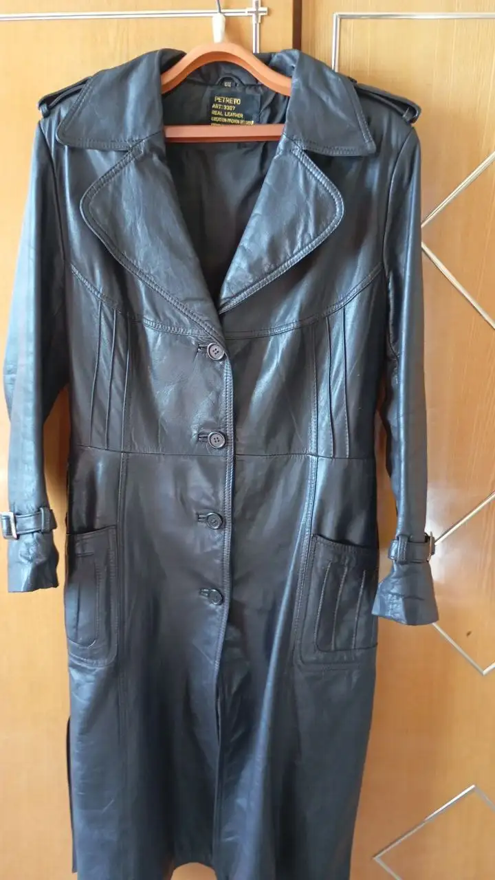 Кожаный женский плащ времён СССР - Верхняя одежда (Одежда) в Заречный