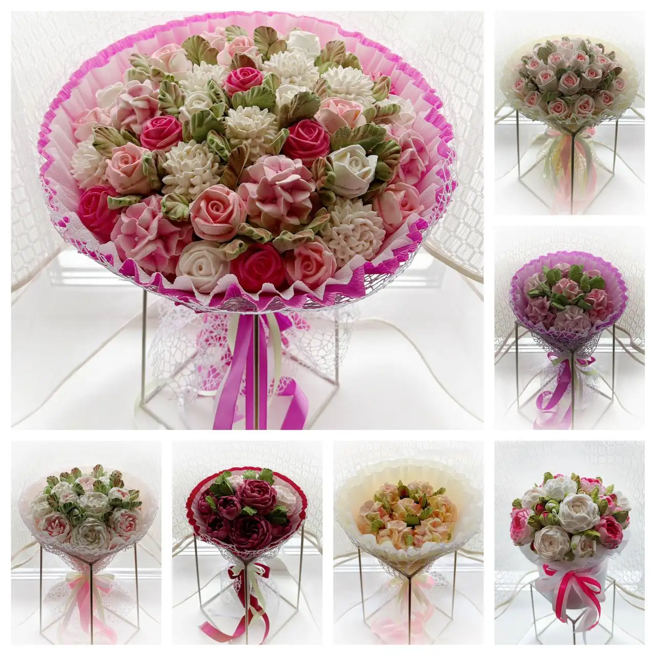 Букеты из зефирных цветов ручной работы - Рукоделие (Хобби и отдых) в Заречный