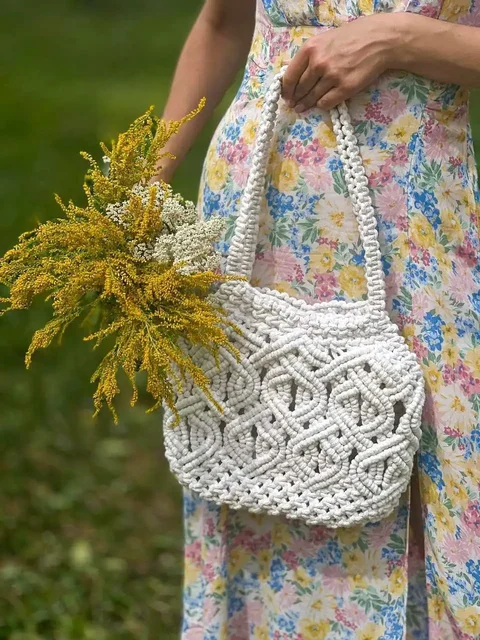 Плетёная сумка в цвете Пломбир - Биодобавки и косметика в Заречный