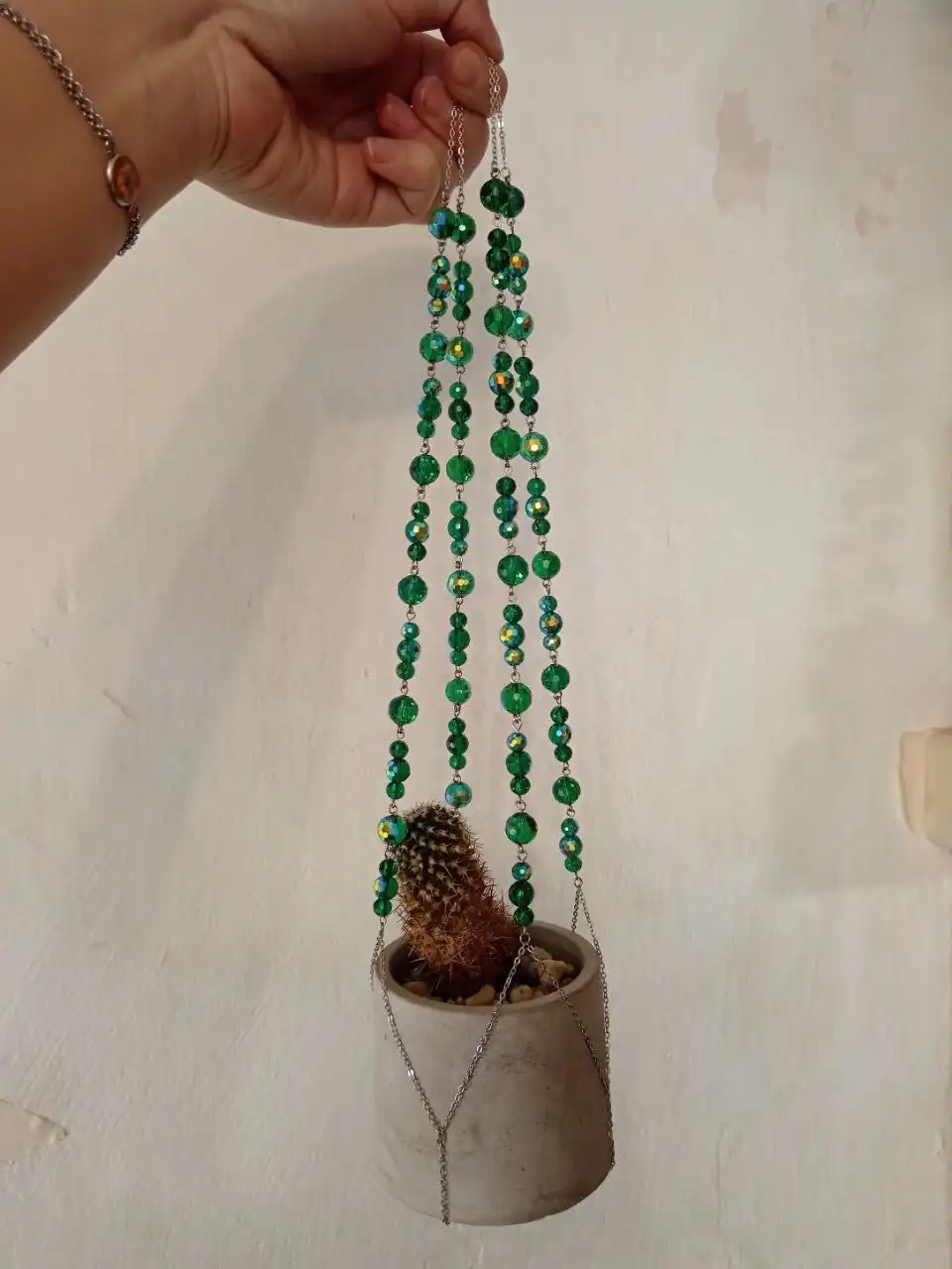 Подвесы для кашпо из нержавеющей стали и стеклянных бусин - Для дома и дачи в Красноярск