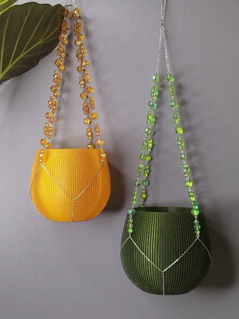 Подвесы для растений ExoPlants из нержавеющей стали и стеклянных бусин - Семена и рассада в Красноярск