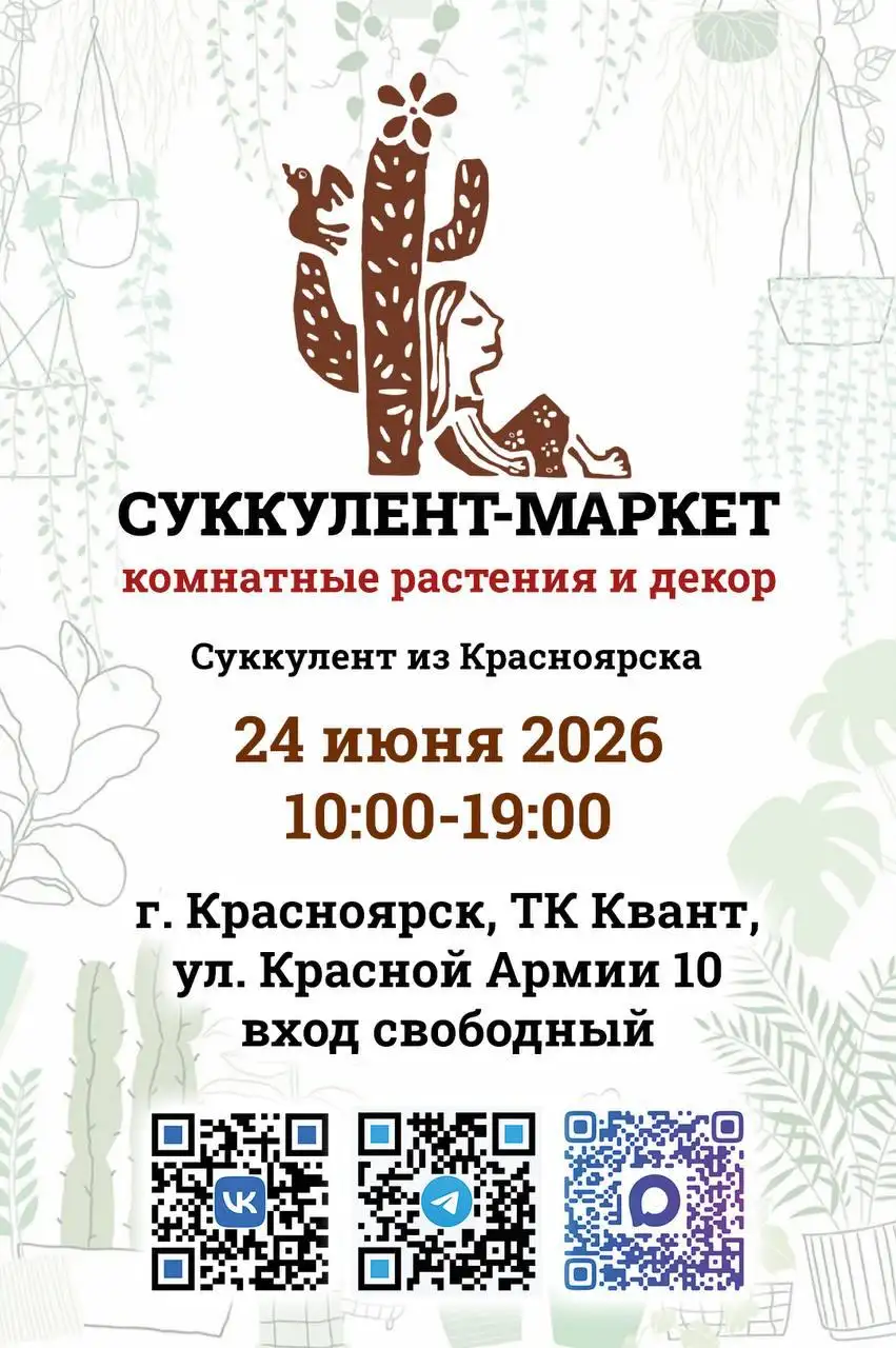 Суккулент-маркет комнатных растений и декора - Барахолка в Красноярск