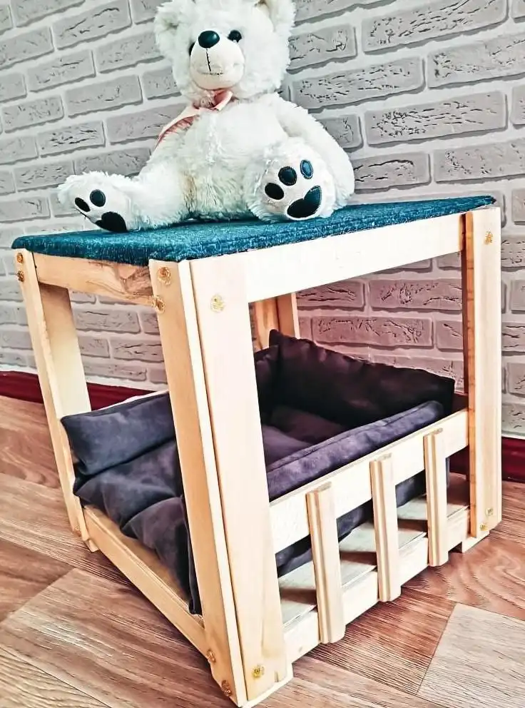 Домик-кровать-когтеточка для кошек